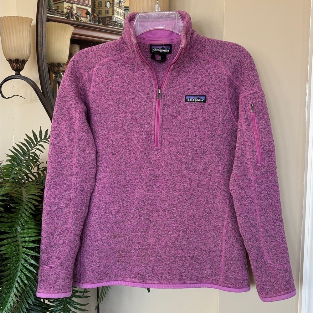 Patagonia Better Sweater 1/4 Zip Fleece Pullover Purple Knit Casual Cozy Fitted - Picture 7 of 13